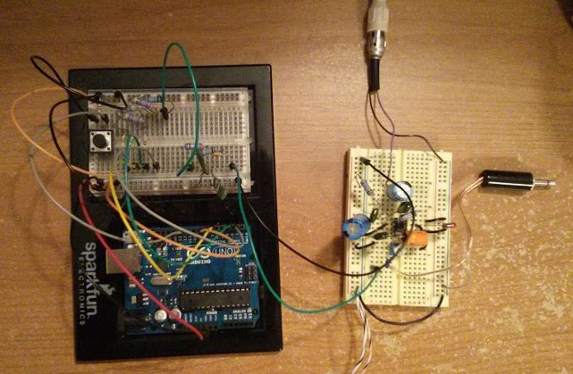 doorbell circuit on breadboard